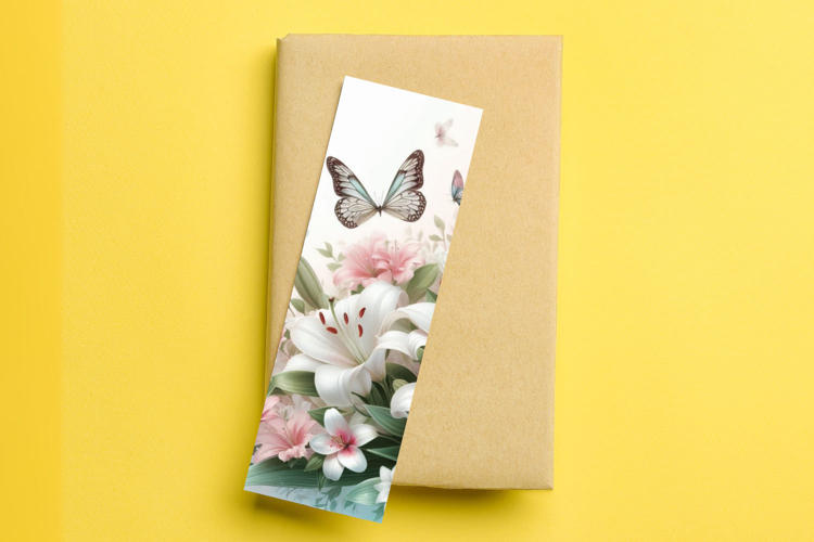printable bookmark sublimation flowers