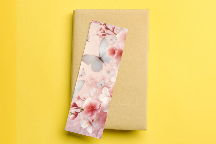 printable bookmark sublimation flowers