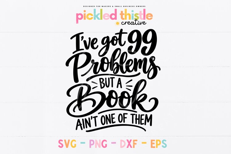 A bold black book lover SVG featuring playful handwritten-style lettering, decorative underline flourishes, and a relatable saying for readers who love their books.