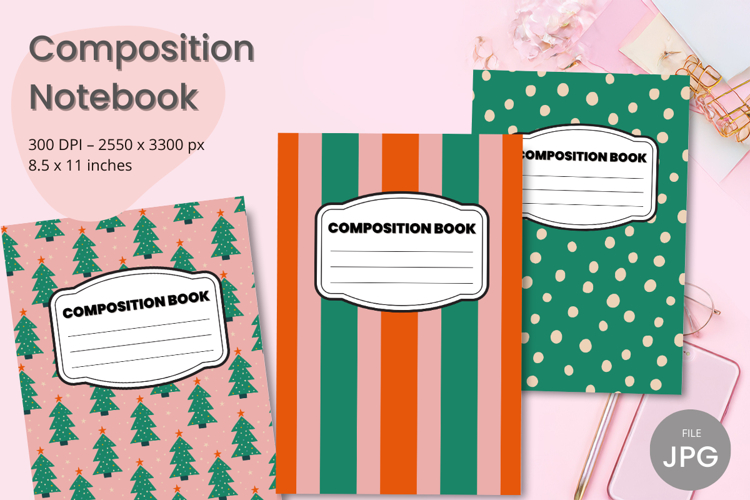 Composition Book Cover School Theme Teacher KDP Notebook