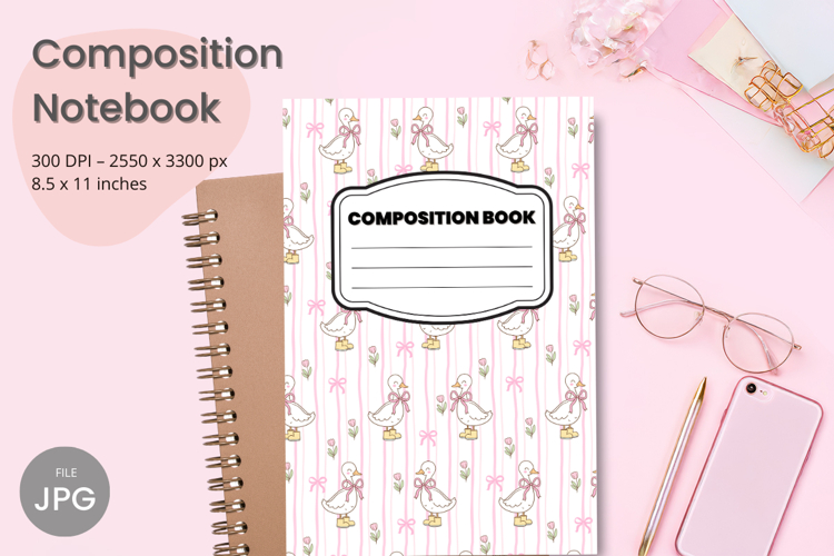 Composition Book Cover School Theme Teacher KDP Notebook