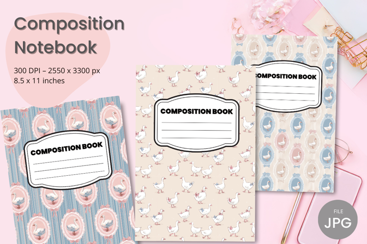 Composition Book Cover School Theme Teacher KDP Notebook