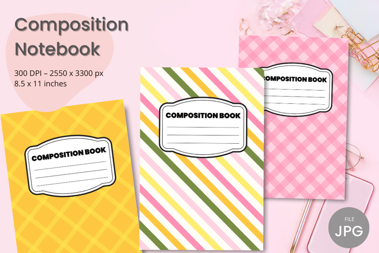 Composition Book Cover School Theme Teacher KDP Notebook