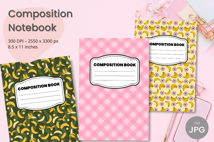 Composition Book Cover School Theme Teacher KDP Notebook
