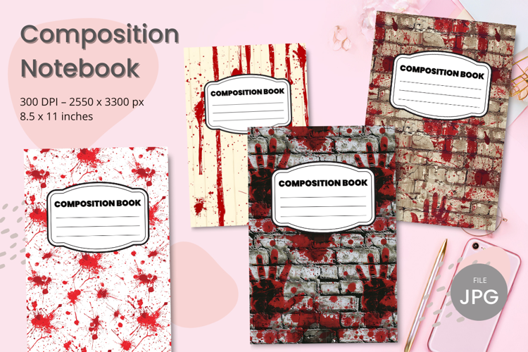 Composition Book Cover School Theme Teacher KDP Notebook