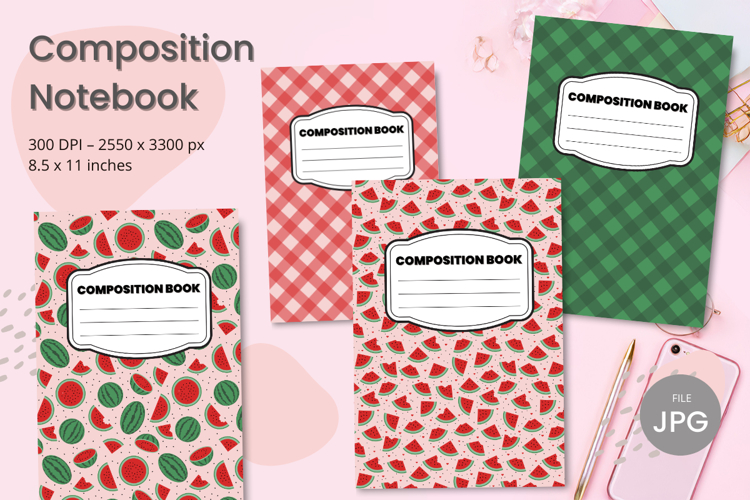 Composition Book Cover School Theme Teacher KDP Notebook