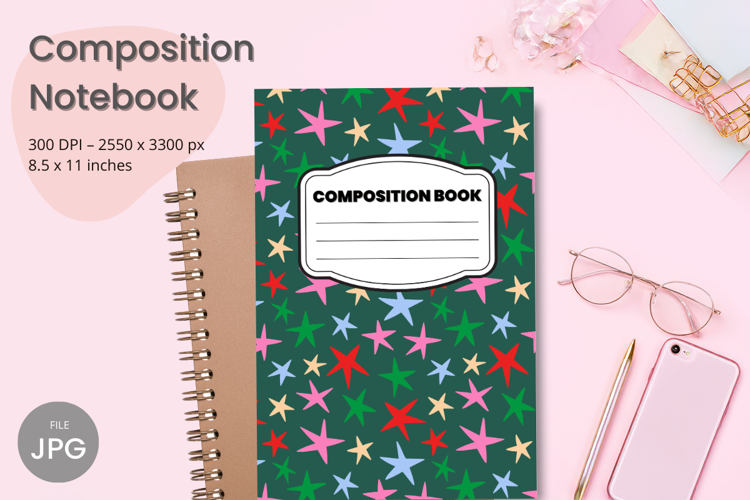 Composition Book Cover School Theme Teacher KDP Notebook