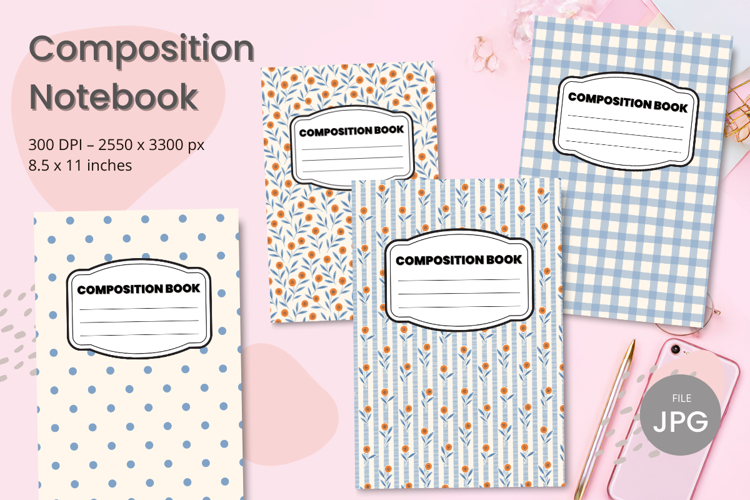 Composition Book Cover School Theme Teacher KDP Notebook