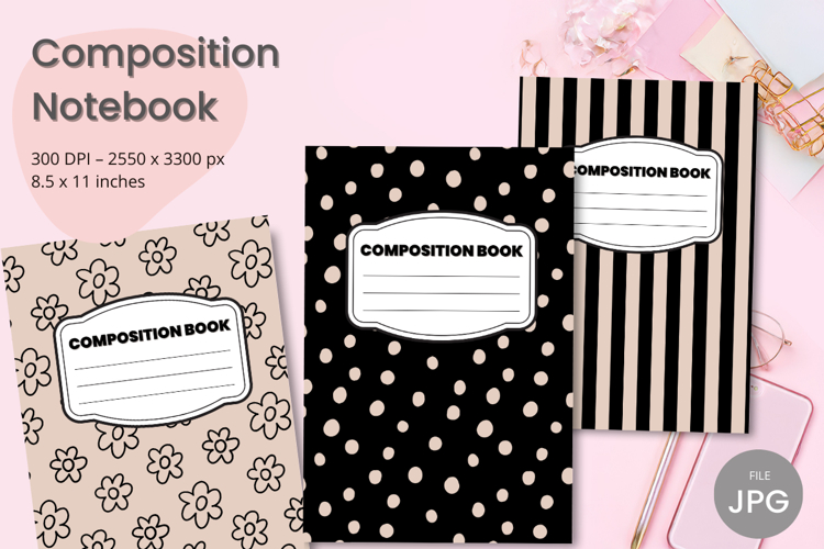 Composition Book Cover School Theme Teacher KDP Notebook