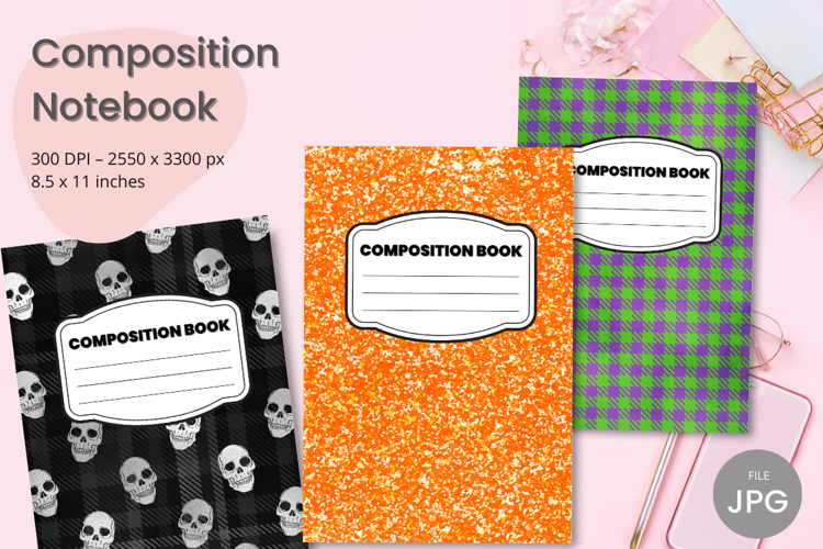 Composition Book Cover School Theme Teacher KDP Notebook
