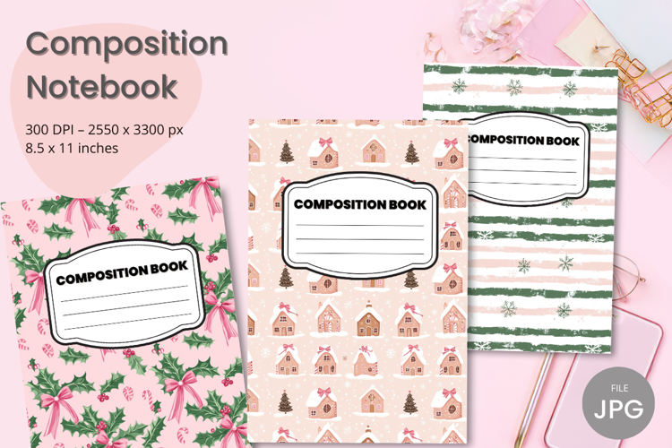 Composition Book Cover School Theme Teacher KDP Notebook