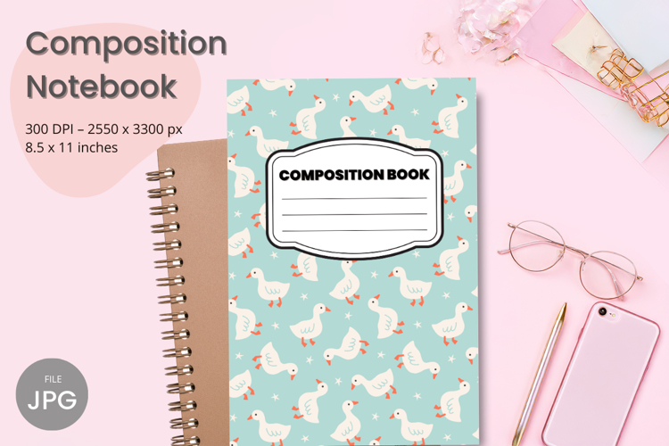 Composition Book Cover School Theme Teacher KDP Notebook