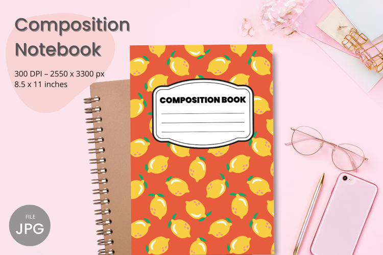 Composition Book Cover School Theme Teacher KDP Notebook