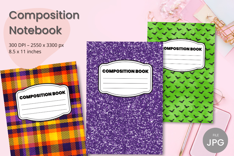 Composition Book Cover School Theme Teacher KDP Notebook