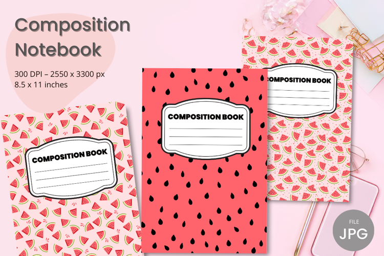 Composition Book Cover School Theme Teacher KDP Notebook
