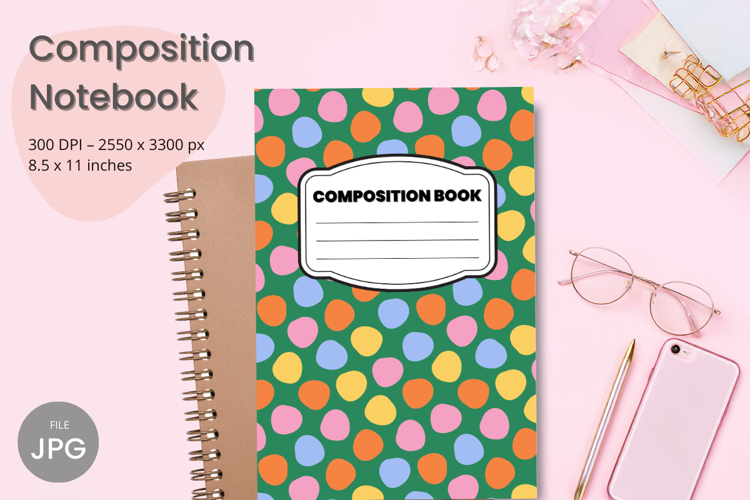 Composition Book Cover School Theme Teacher KDP Notebook