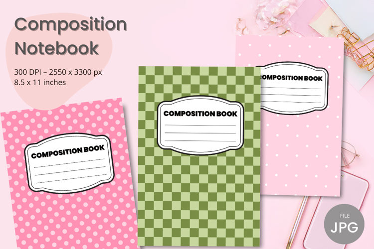Composition Book Cover School Theme Teacher KDP Notebook