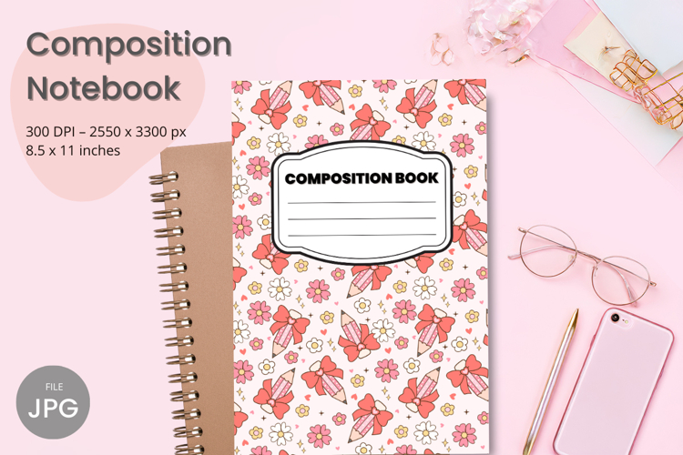 Composition Book Cover School Theme Teacher KDP Notebook