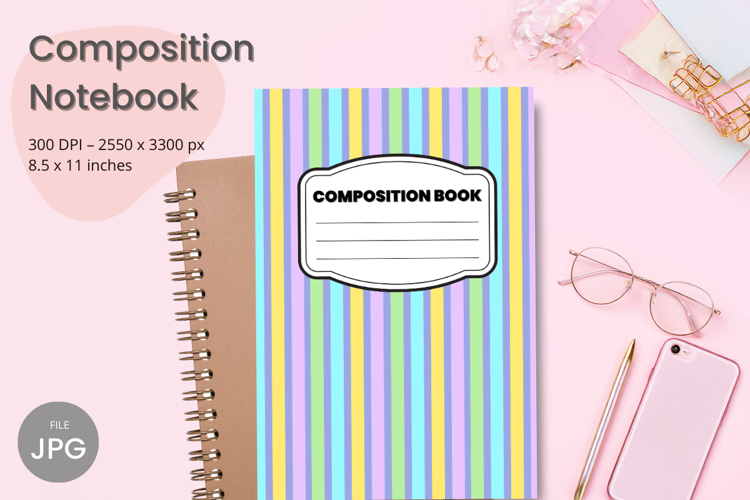 Composition Book Cover School Theme Teacher KDP Notebook