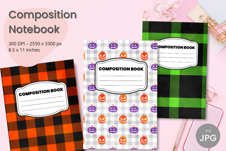 Composition Book Cover School Theme Teacher KDP Notebook