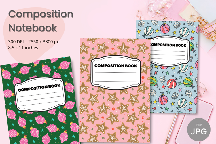 Composition Book Cover School Theme Teacher KDP Notebook