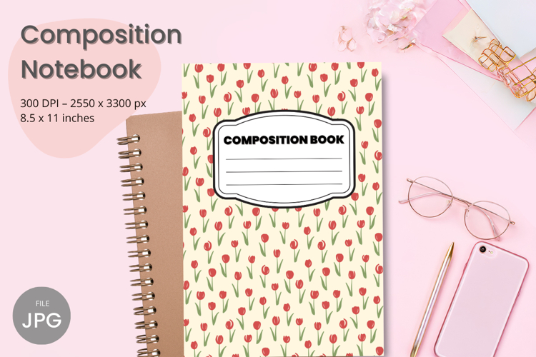 Composition Book Cover School Theme Teacher KDP Notebook