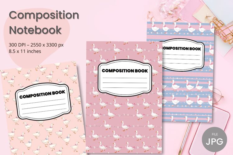 Composition Book Cover School Theme Teacher KDP Notebook