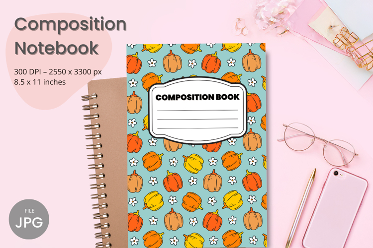 Composition Book Cover School Theme Teacher KDP Notebook