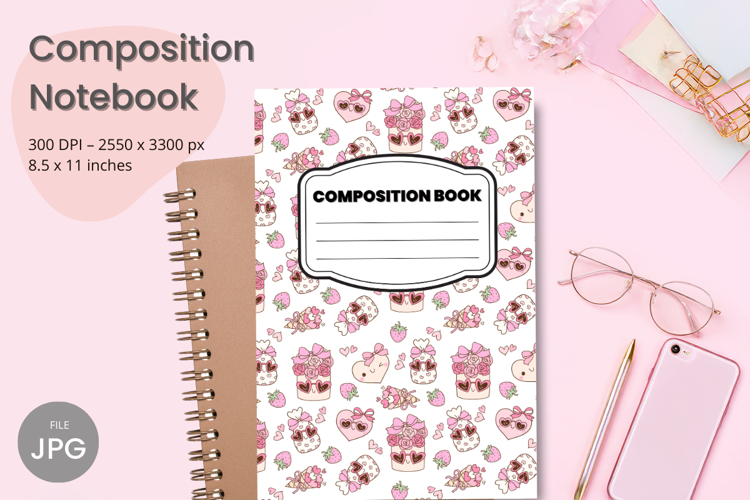 Composition Book Cover School Theme Teacher KDP Notebook