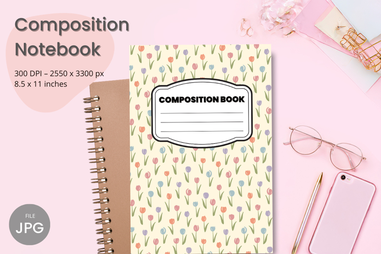 Composition Book Cover School Theme Teacher KDP Notebook