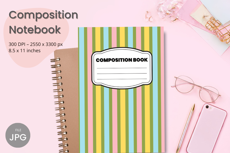 Composition Book Cover School Theme Teacher KDP Notebook