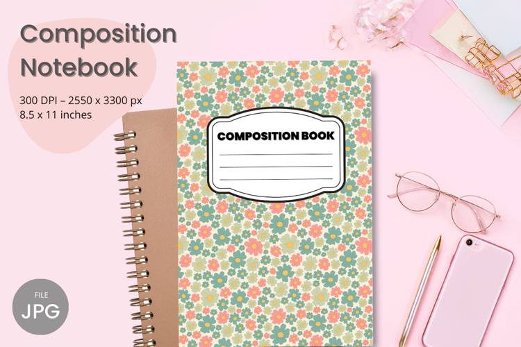 Composition Book Cover School Theme Teacher KDP Notebook
