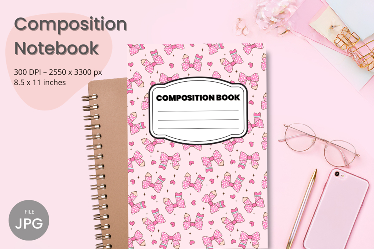 Composition Book Cover School Theme Teacher KDP Notebook
