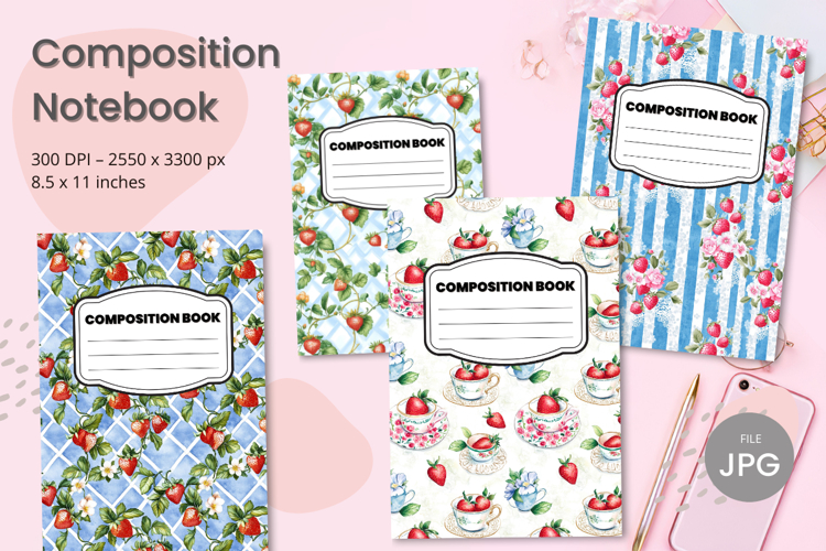 Composition Book Cover School Theme Teacher KDP Notebook