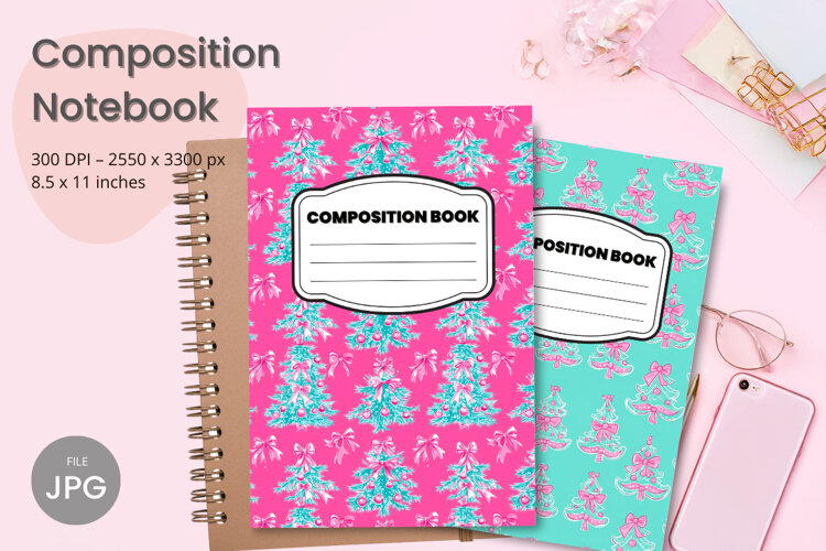 Composition Book Cover School Theme Teacher KDP Notebook example image 1