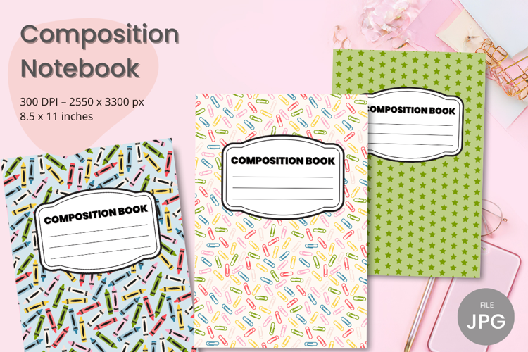 Composition Book Cover School Theme Teacher KDP Notebook