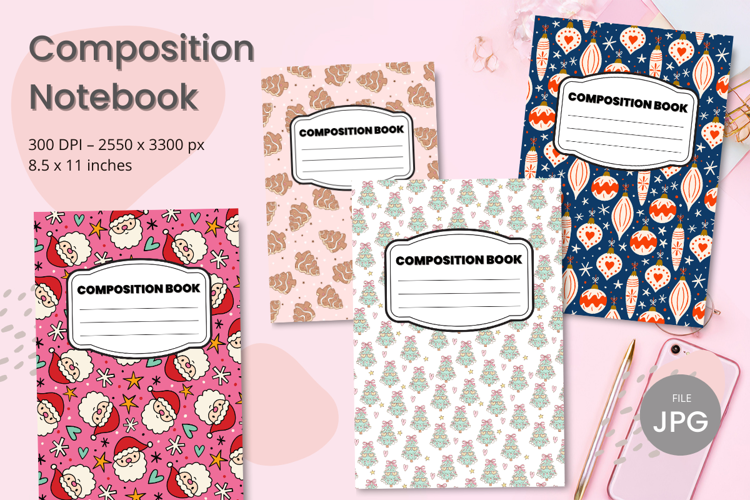 Composition Book Cover School Theme Teacher KDP Notebook