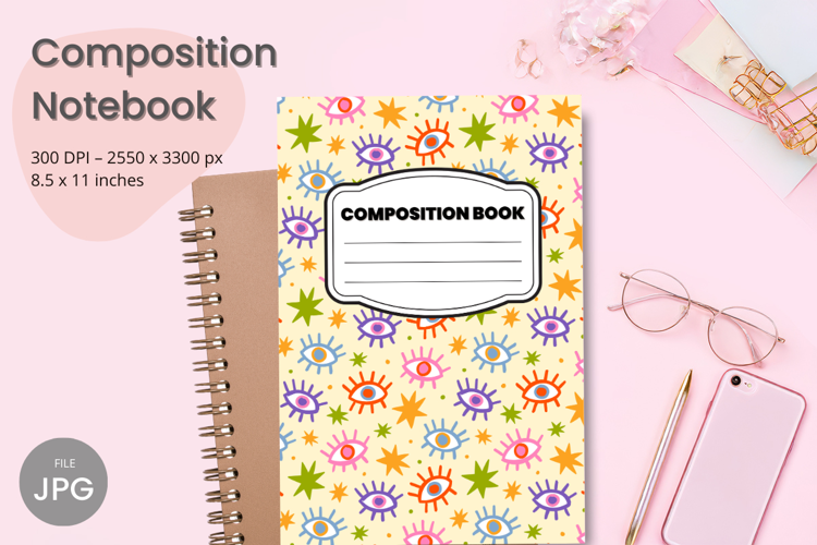 Composition Book Cover School Theme Teacher KDP Notebook