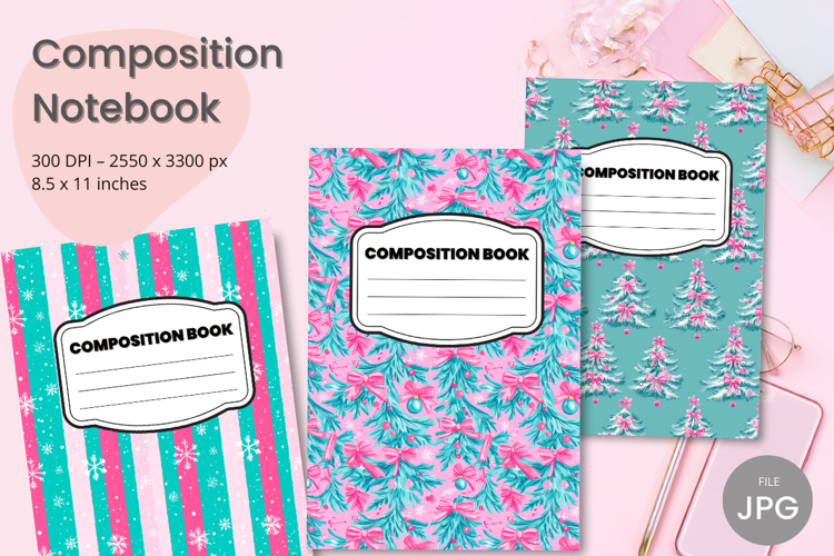 Composition Book Cover School Theme Teacher KDP Notebook example image 1