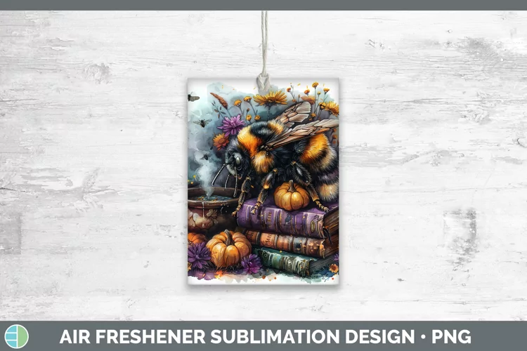 Book Halloween Bee Air Freshener Sublimation Car Freshener D