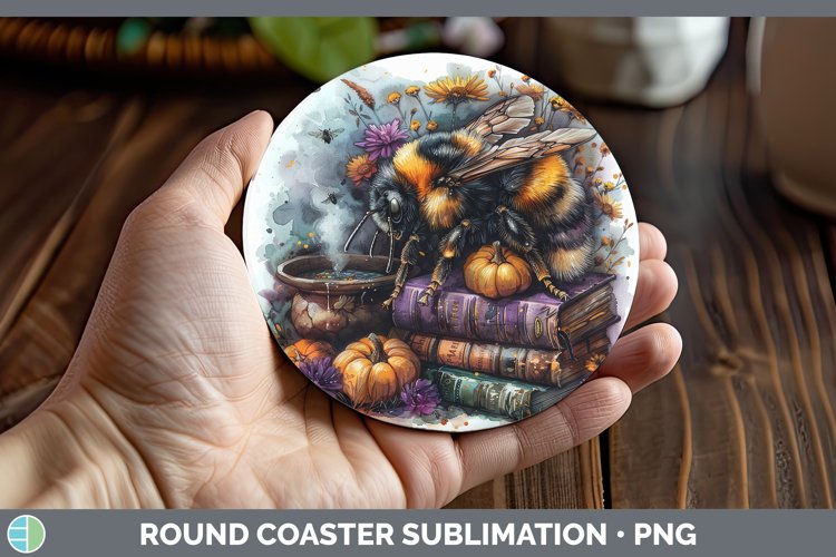 GorgeousBook Halloween Round Coaster design.