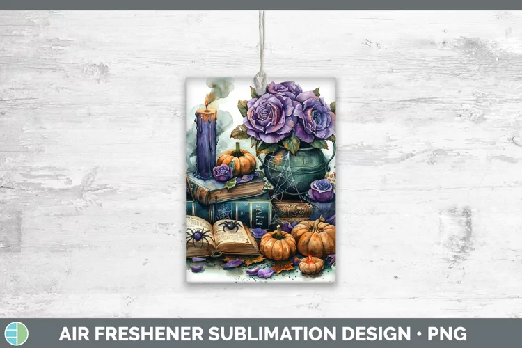 Book Halloween Rose Air Freshener Sublimation Car Freshener