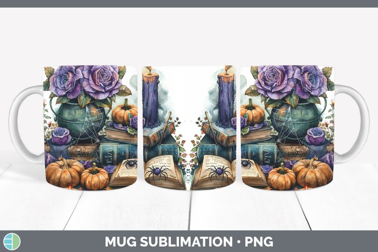 GorgeousBook Halloween Mug Wrap design.
