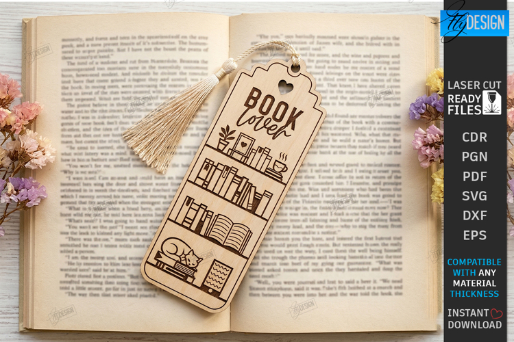 Book Lover Bookmark Laser Cut | Reading Accessories Laser