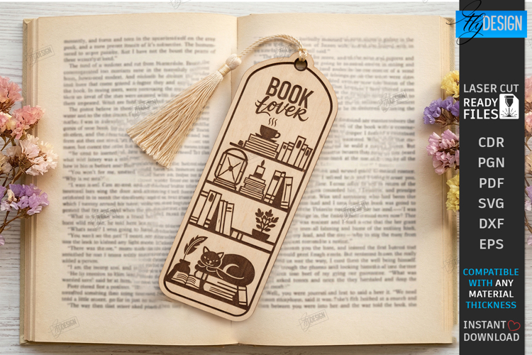 Book Lover Bookmark Laser Cut | Reading Accessories Laser