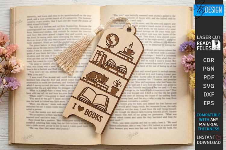 Book Lover Bookmark Laser Cut | Reading Accessories Laser