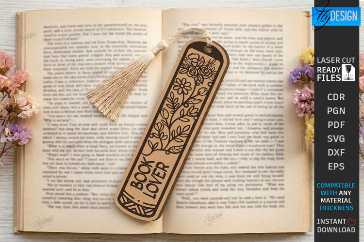 Book Lover Bookmark Laser Cut | Reading Accessories Laser