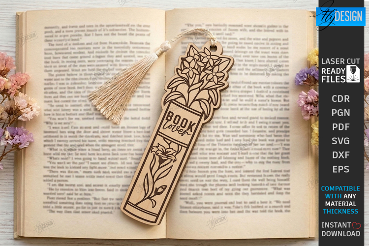 Book Lover Bookmark Laser Cut | Reading Accessories Laser