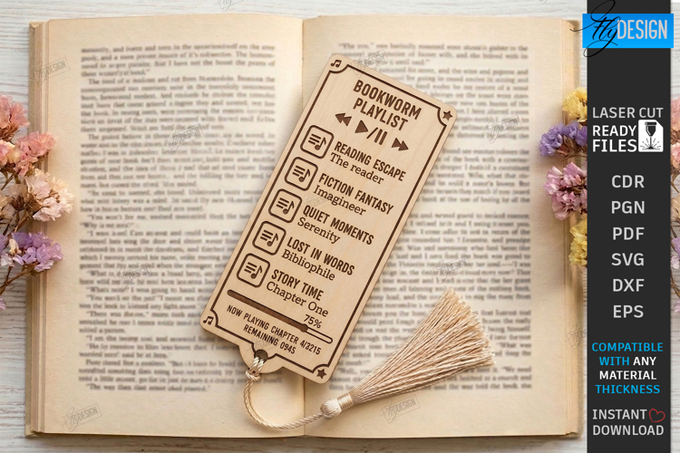 Book Lover Bookmark Laser Cut | Reading Accessories Laser