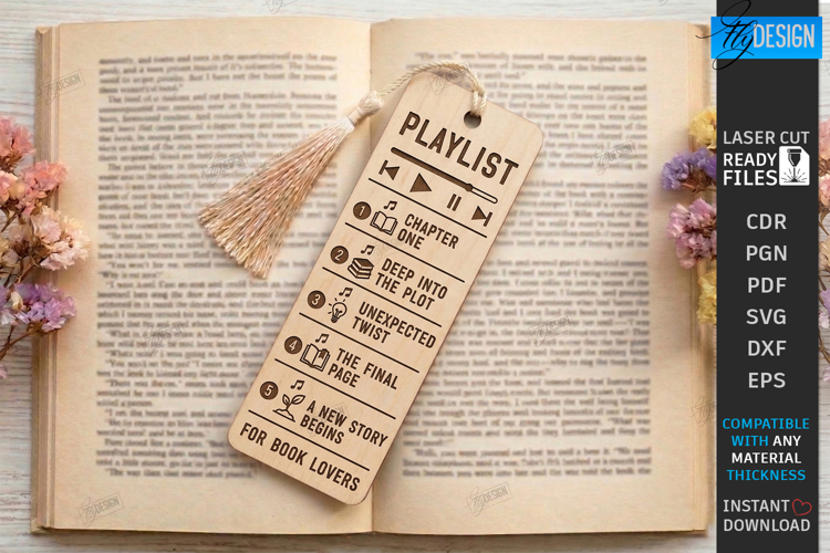Book Lover Bookmark Laser Cut | Reading Accessories Laser